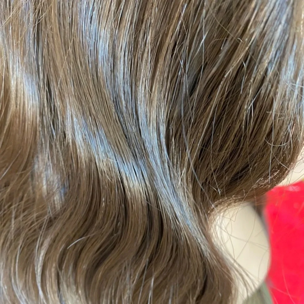 lace front wig- wavy chocolate brunette